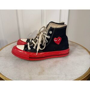 Comme des Garçons PLAY Converse Chuck Taylor High‎ Top Black Women's 5.5